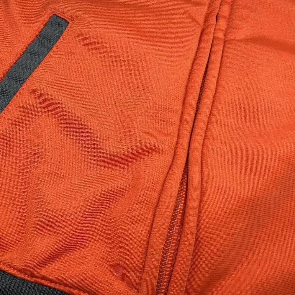 Nike Toddler Boys Full Zip Long Sleeve Jacket Size 4T Orange Grey Mock Neck